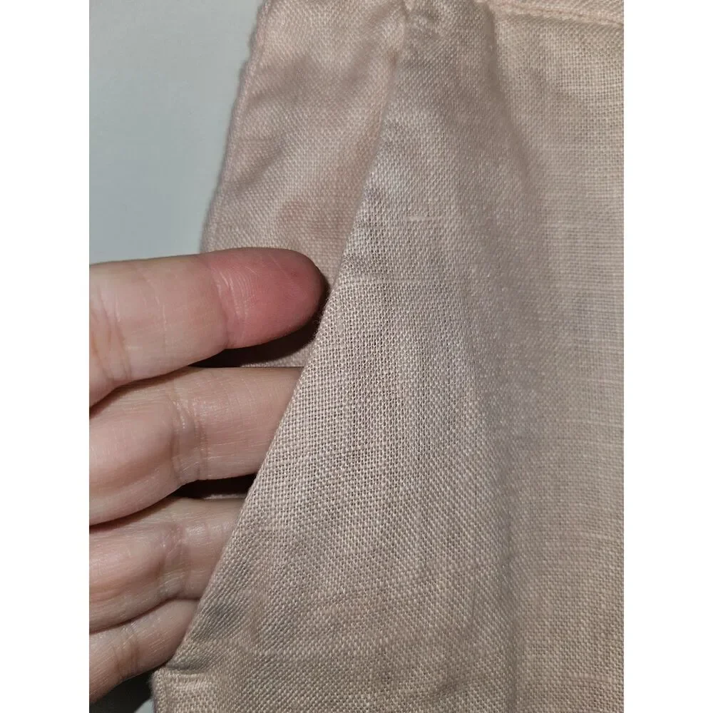 ZARA Powder Pink Blush Linen Slacks Size L
